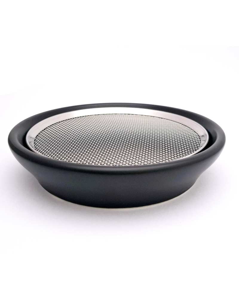 Nakličovacia miska antracitová s nerezovým sitkom 12 cm